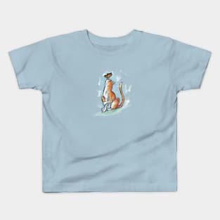 cat n butterfly Kids T-Shirt